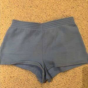 TNA CozyAF Light Blue Fleece Shorts